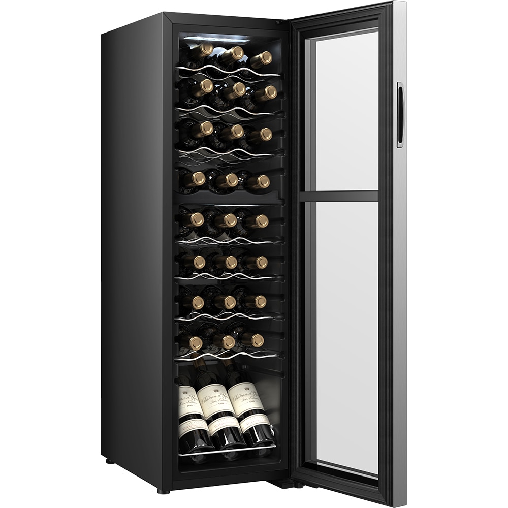 Racitor de vinuri VORTEX VWC7NBK03D, 27 sticle, H 111 cm, Clasa G, negru