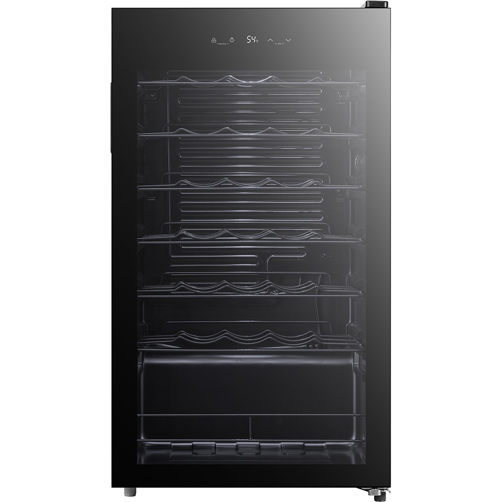 Racitor de vinuri VORTEX VWC9SBK03M, 34 sticle, H 84.5 cm, Clasa G, negru