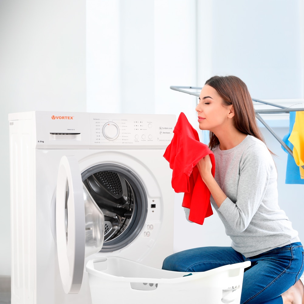 Masina de spalat rufe frontala VORTEX VMA61001S, 6 kg, 1000rpm, Clasa E, alb
