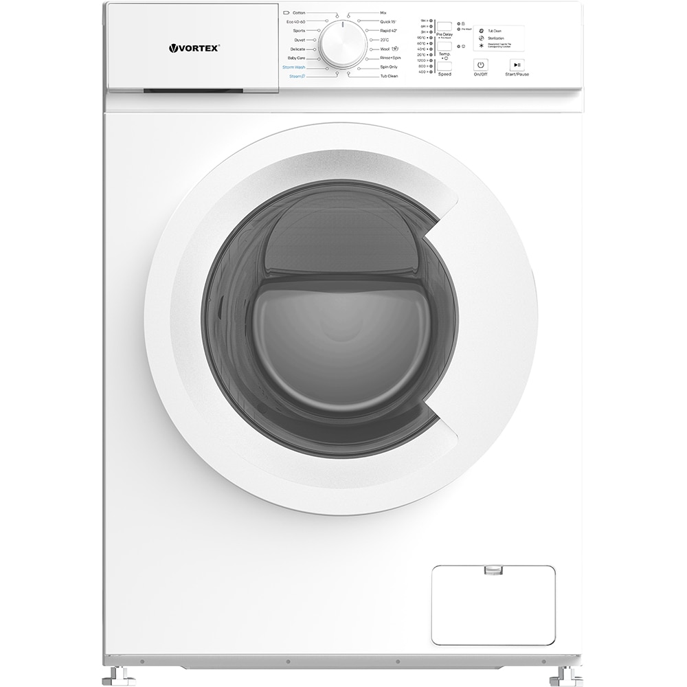 Masina de spalat rufe frontala slim VORTEX VMA71204S, 7 kg, 1200rpm, Clasa A, alb