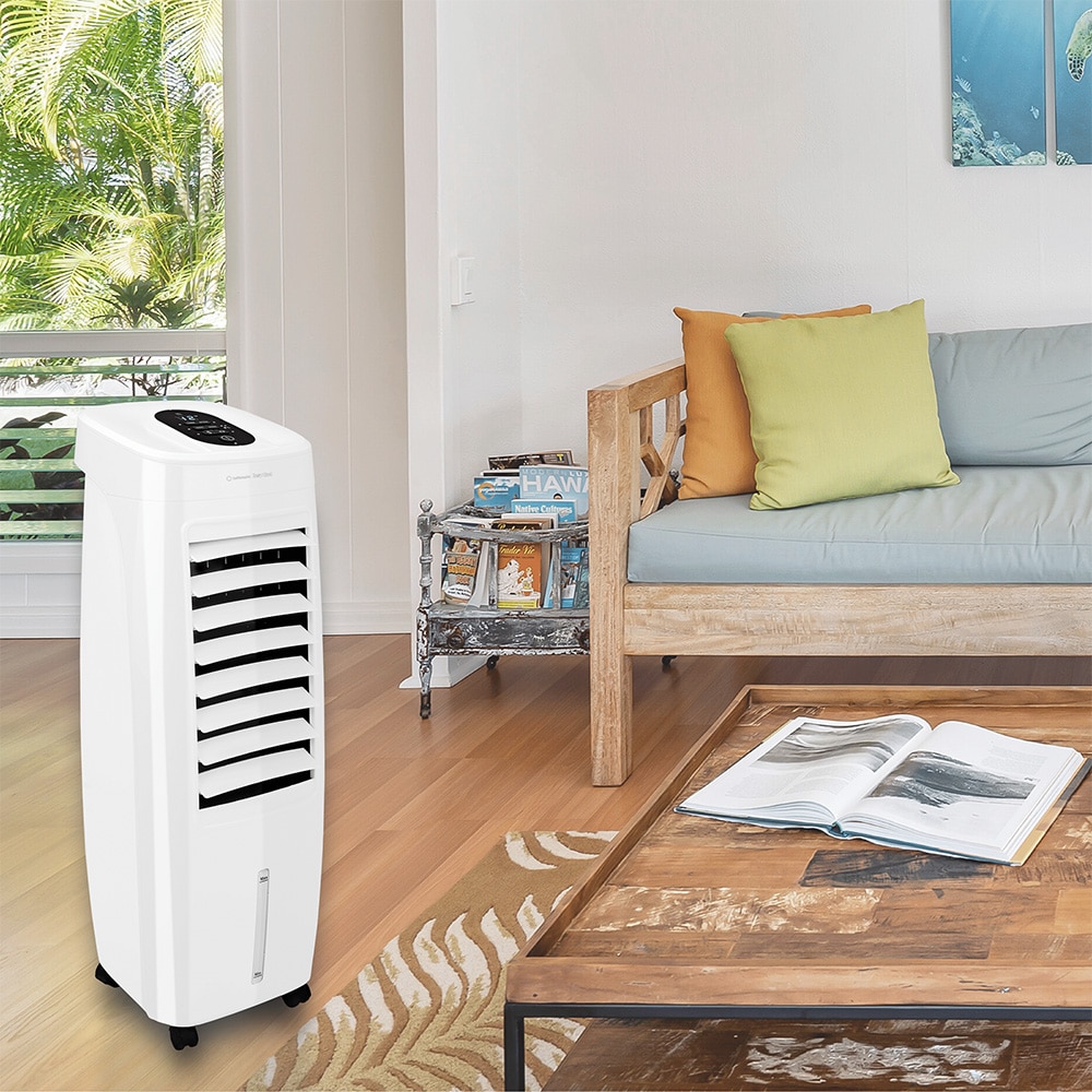 Racitor de aer TURBIONAIRE Easy Cool, 3 trepte viteza, Ionizare, Purificare, Racire, Telecomanda, Timer, alb