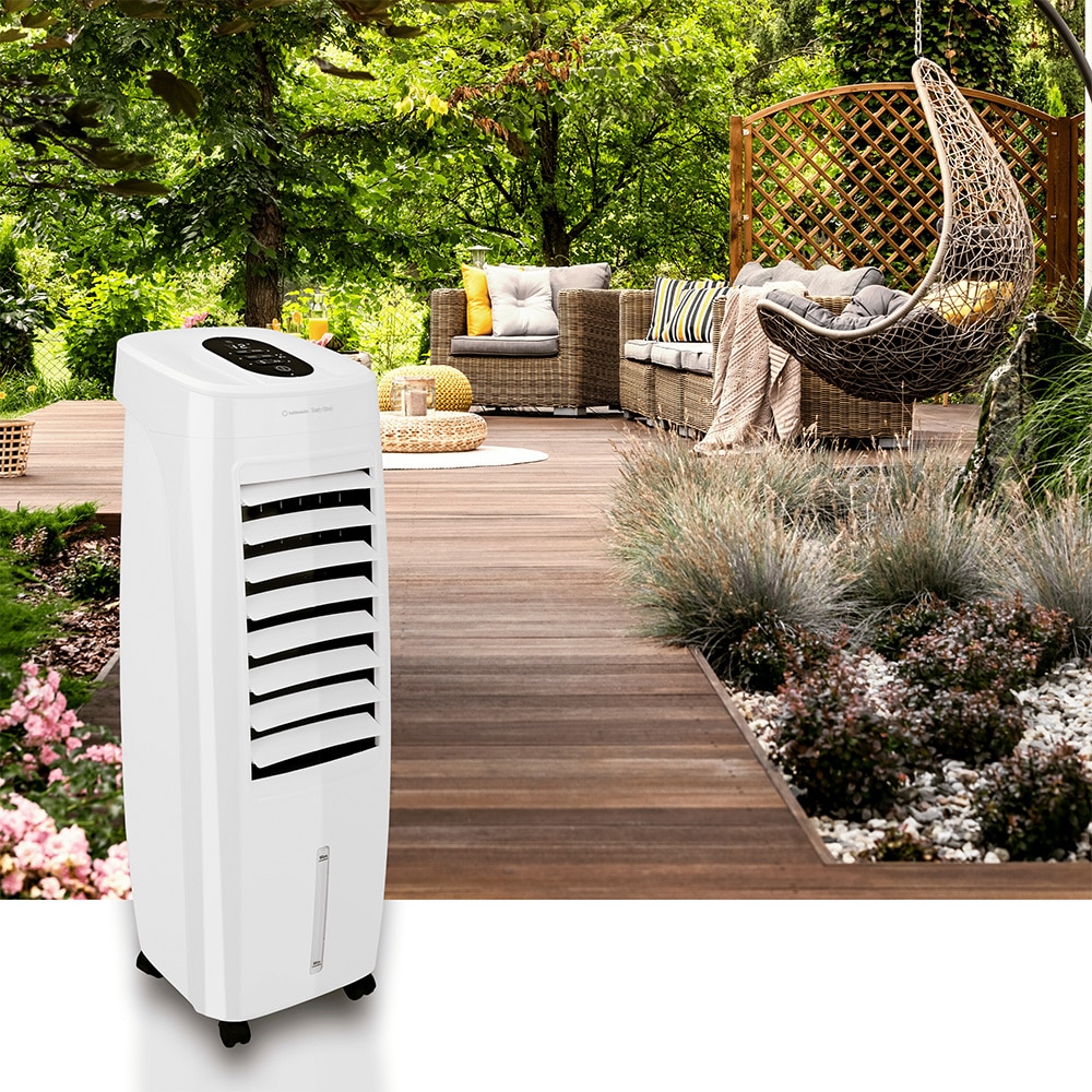 Racitor de aer TURBIONAIRE Easy Cool, 3 trepte viteza, Ionizare, Purificare, Racire, Telecomanda, Timer, alb