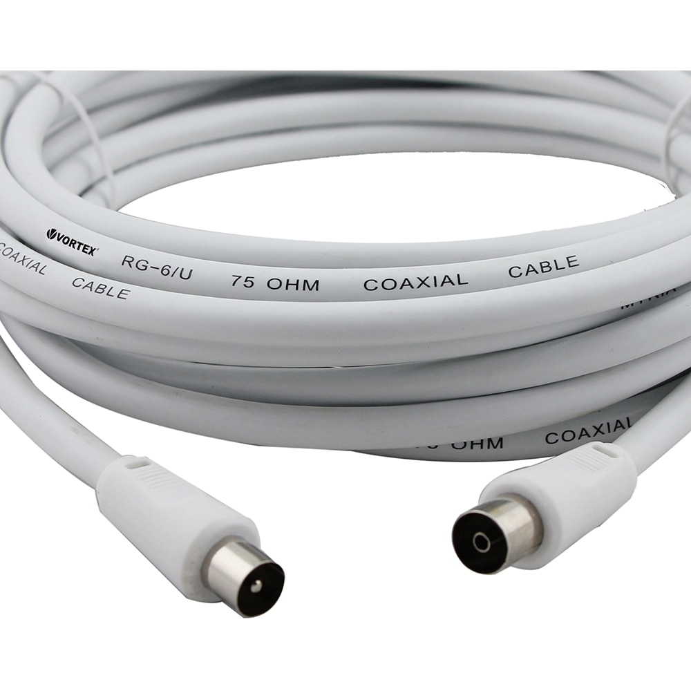 Cablu antena coaxial VORTEX VO2834, 10m, alb