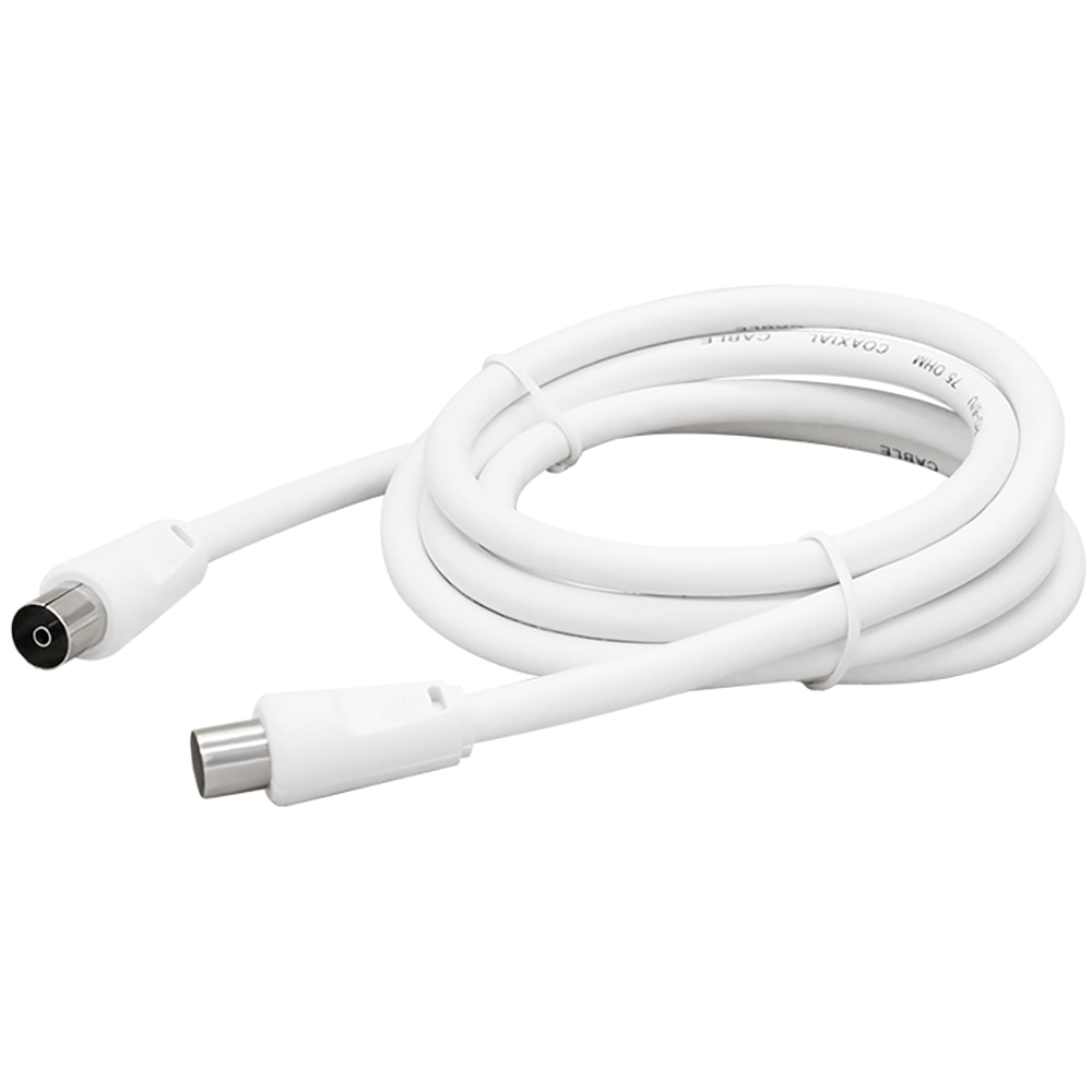 Cablu antena coaxial VORTEX VO2842, 1.5m, alb + Adaptor