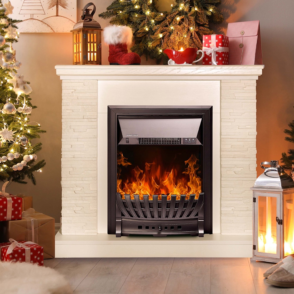 Semineu electric VORTEX VO4246, 2000W, Focar 3D, Crem