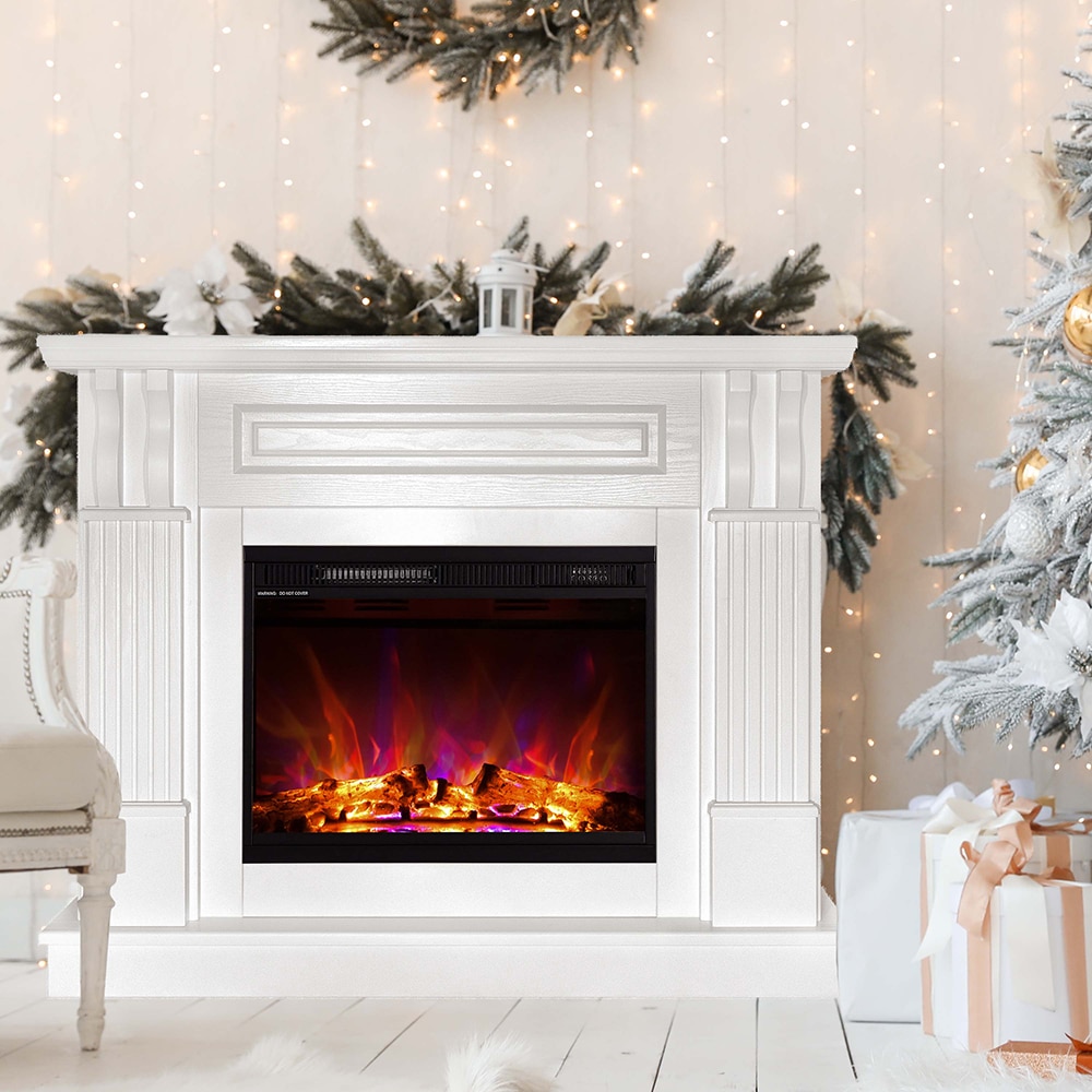 Semineu electric VORTEX VO4248, 1600W, Focar 3D, Alb