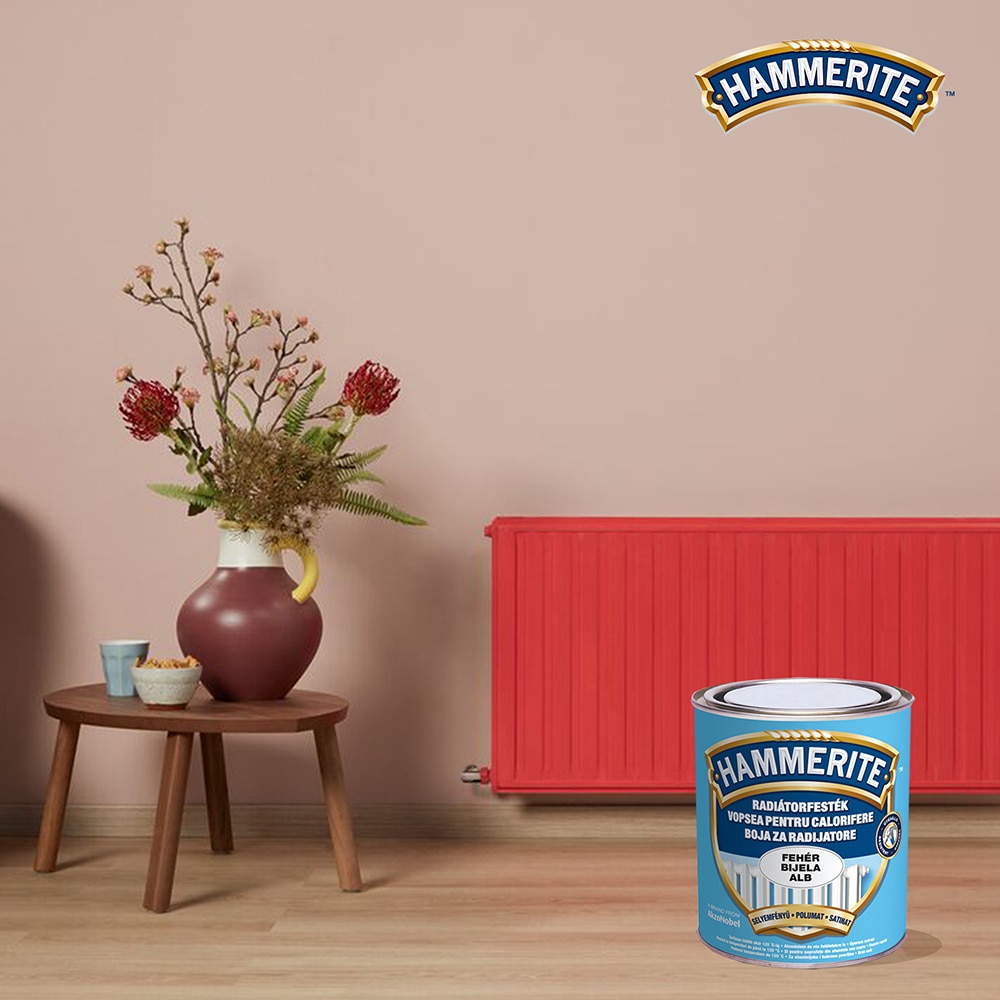 Email pentru radiator Hammerite, alb, 0.75 l