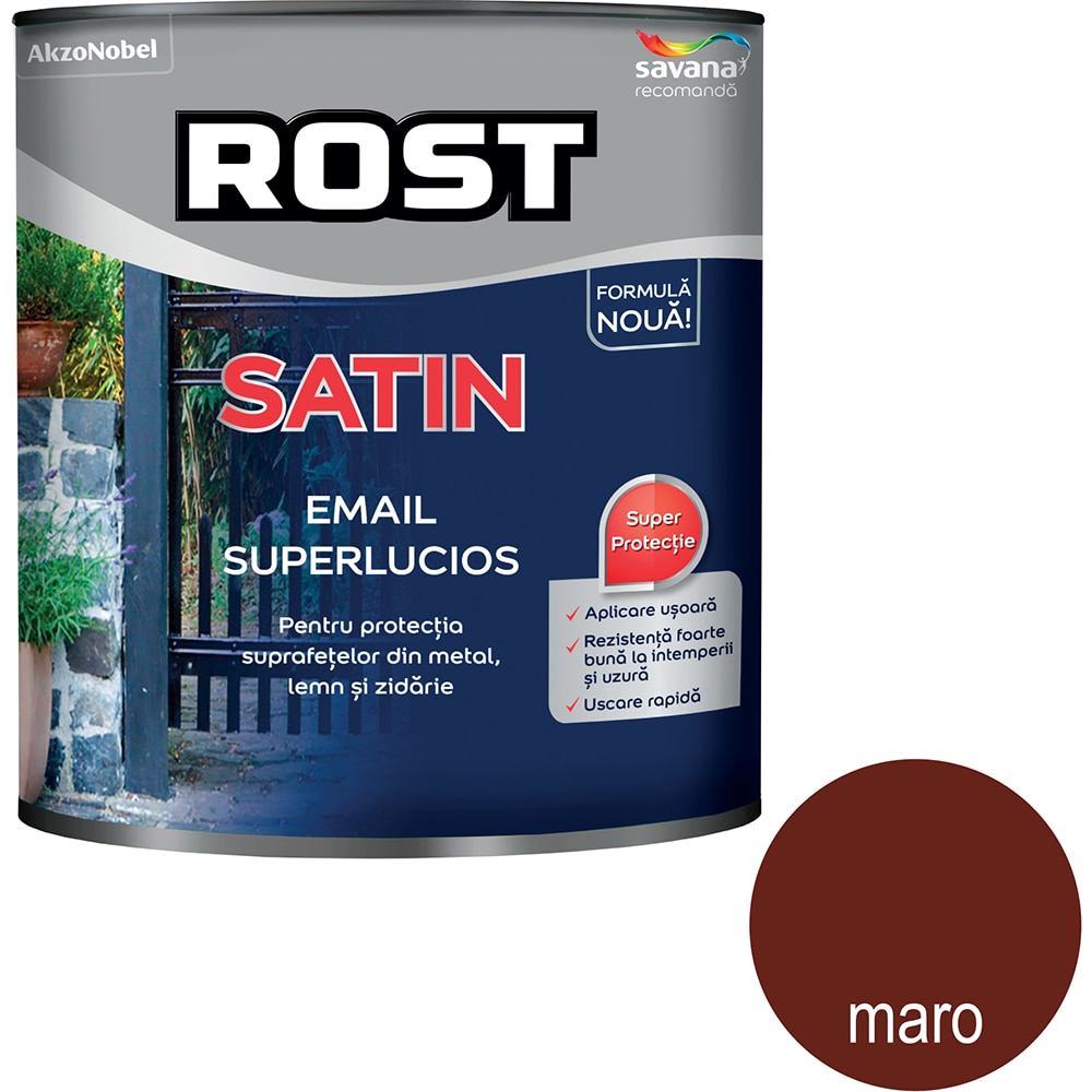 Email satinat Rost, maro, 2.5 l