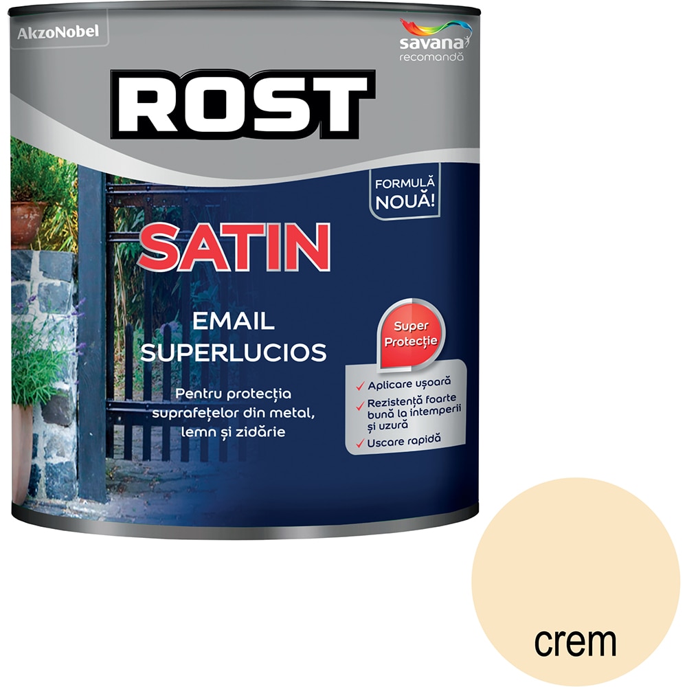 Email satinat Rost, crem, 2.5 l