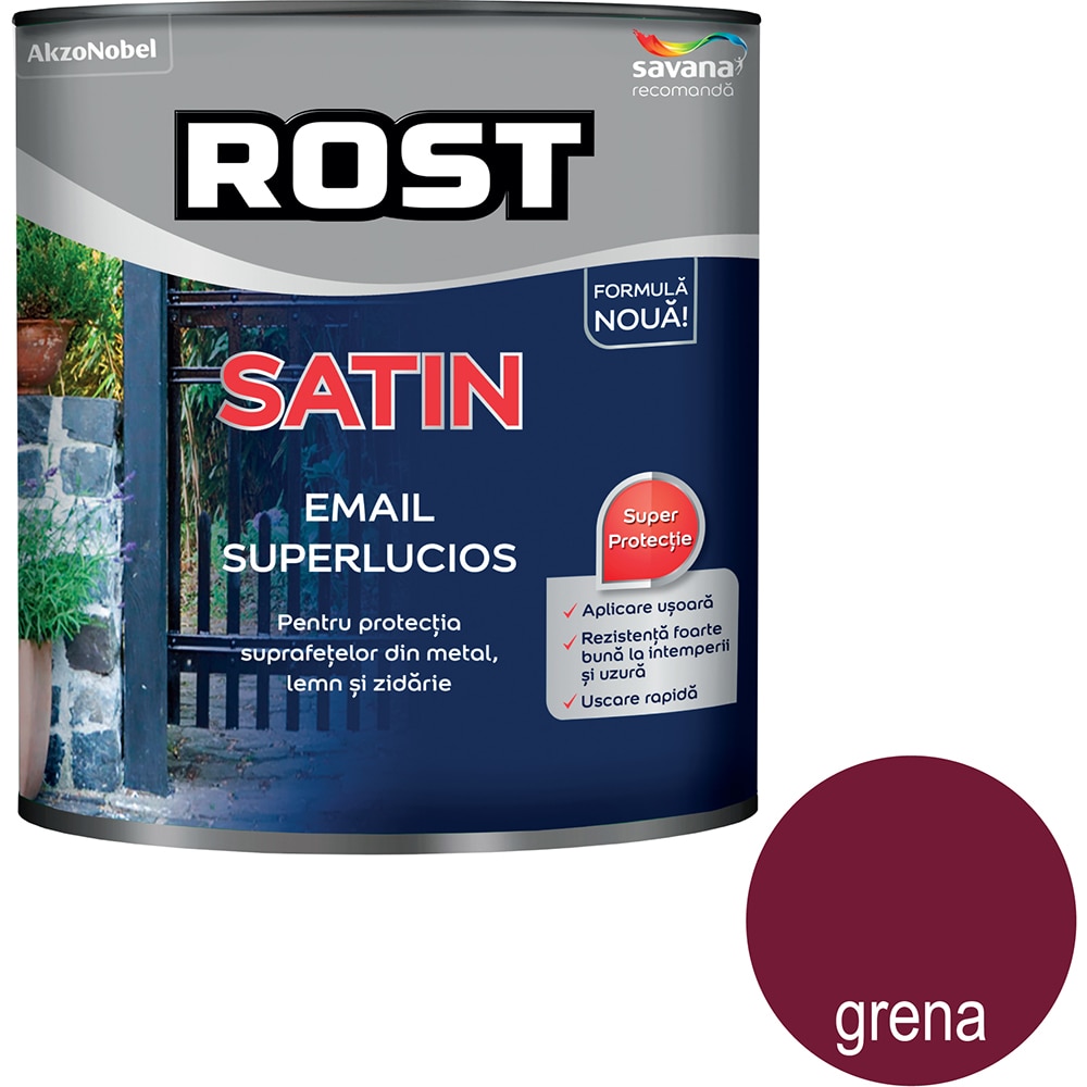 Email satinat Rost, grena, 2.5 l