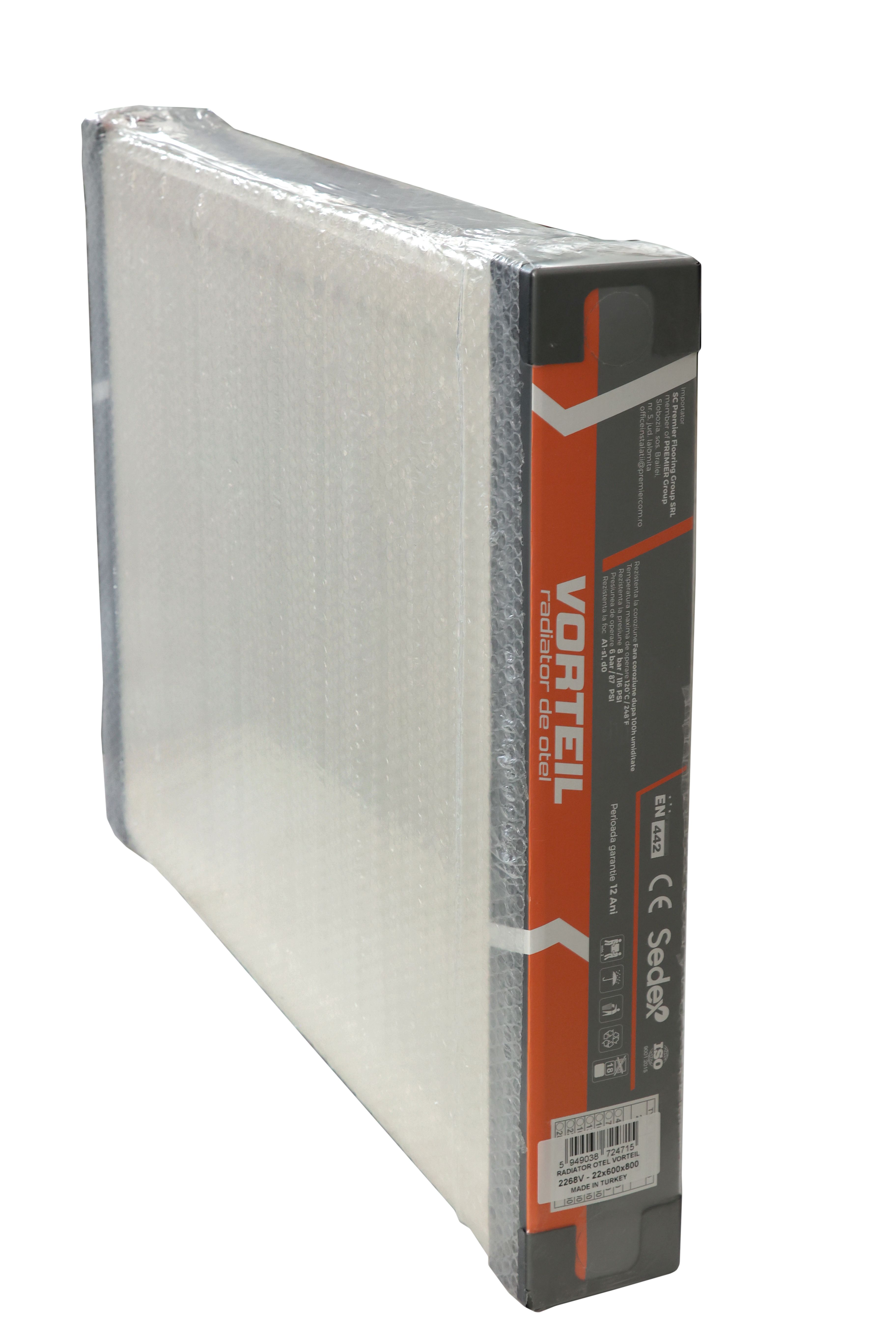 Radiator otel VORTEIL, model 22, 600 x 1200 mm, accesorii incluse