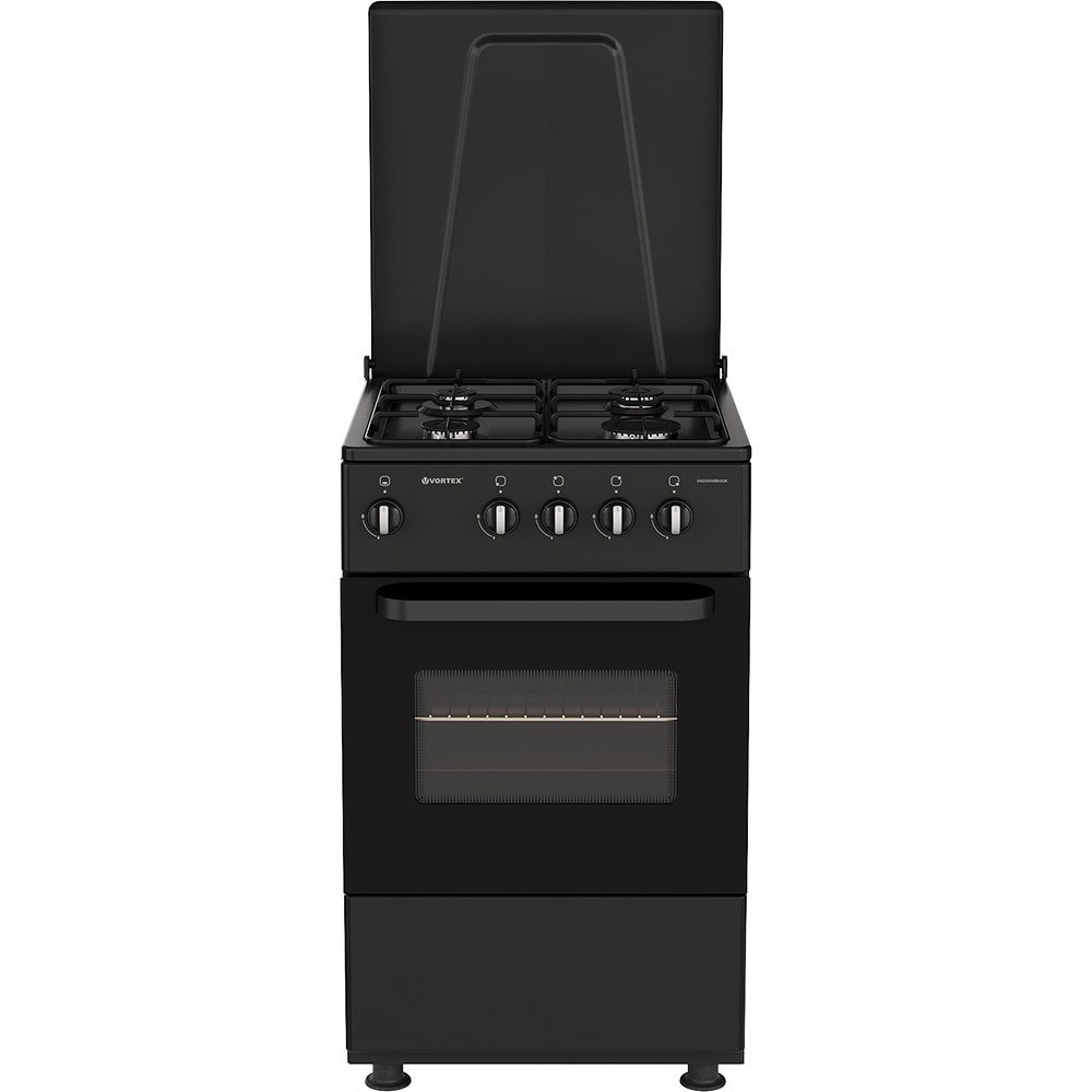 Aragaz VORTEX VAG5050BK02K, 4 arzatoare, Gaz, L 50 cm, negru