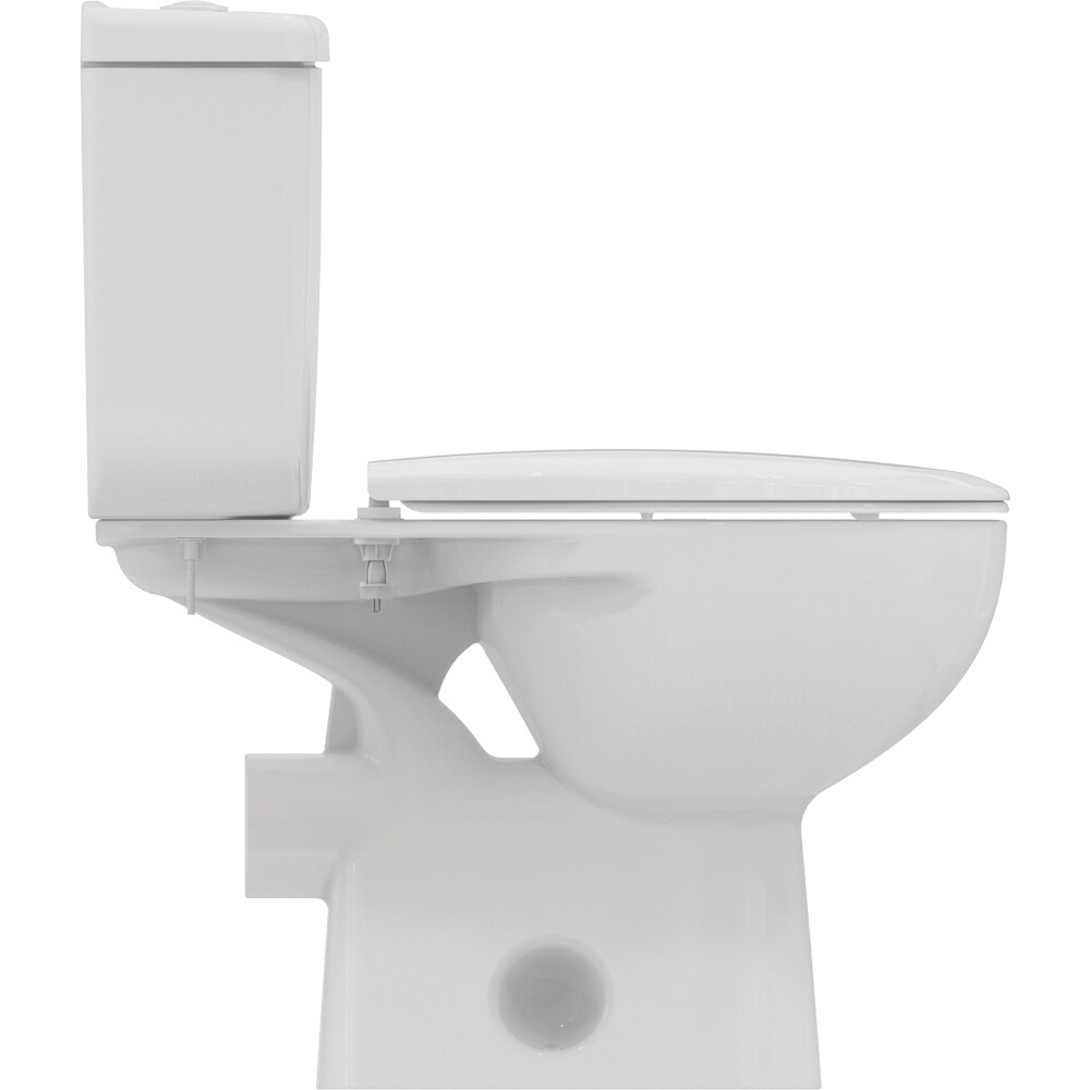 Set vas WC IDEAL STANDARD Alpha W010701, ceramica, evacuare orizontala, rezervor 3/6l, capac SoftClose, alb