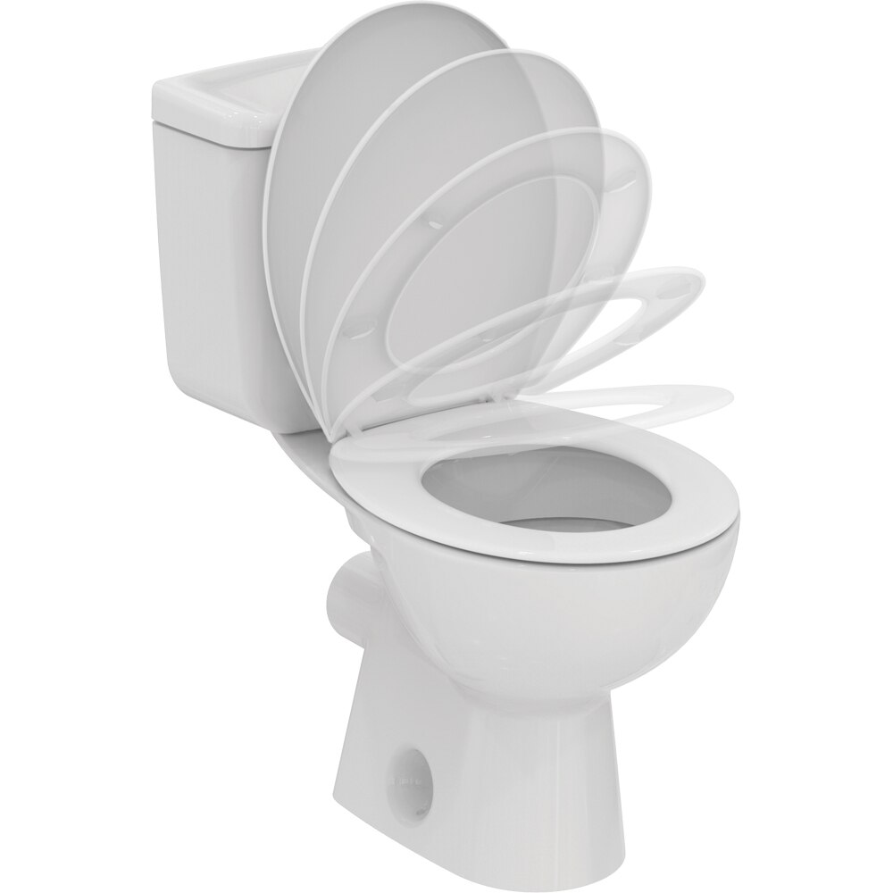 Set vas WC IDEAL STANDARD Alpha W010701, ceramica, evacuare orizontala, rezervor 3/6l, capac SoftClose, alb