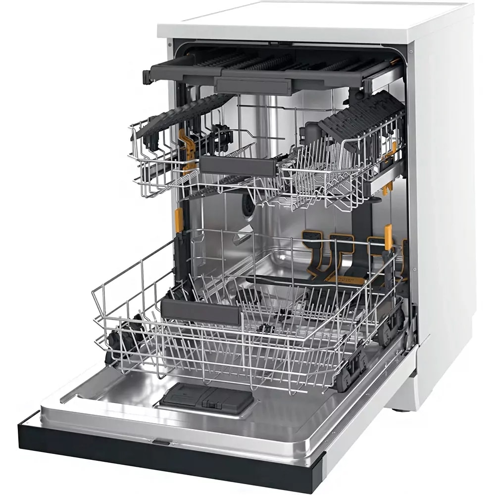 Masina de spalat vase independenta WHIRLPOOL W7F HS31, 6th Sense, 15 seturi, 8 programe, 60 cm, Clasa D, alb