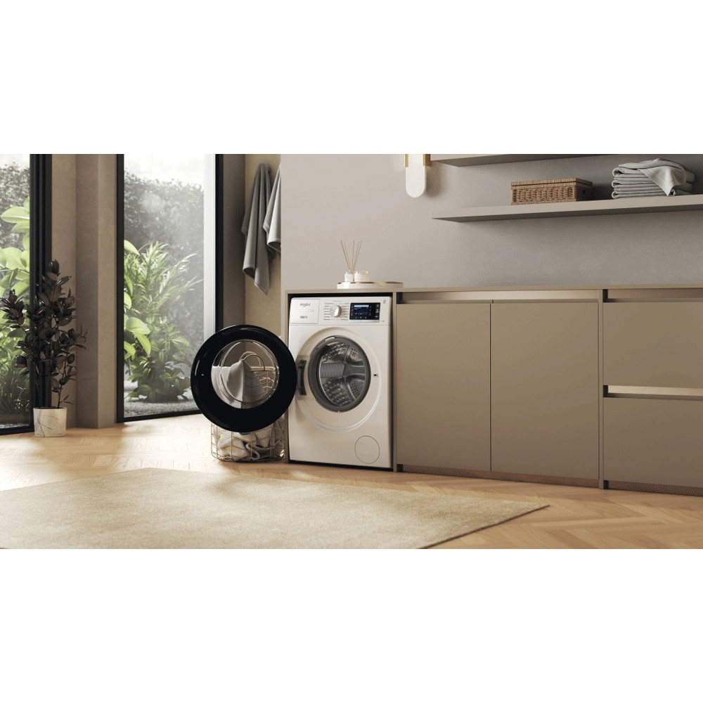 Masina de spalat rufe frontala WHIRLPOOL W8 09AD SILENCE EE, Steam, 6th Sense, 10 kg, 1400rpm, Clasa A, alb