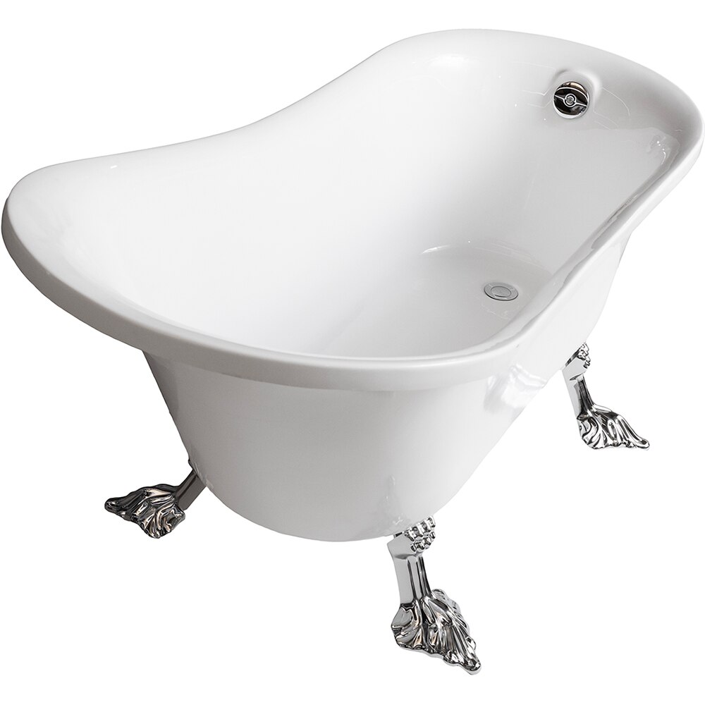 Cada baie freestanding BRESI Elegance WA911, acril, 170 x 78 x 78 cm, alb