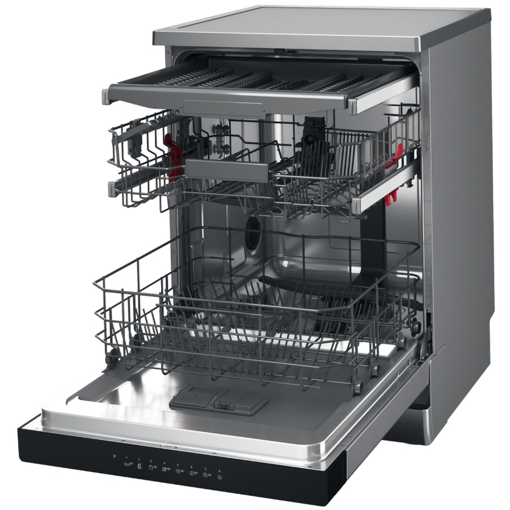 Masina de spalat vase independenta WHIRLPOOL WH4FFA14BN6X, 6th Sense, 14 seturi, 8 programe, 60 cm, Clasa A, inox