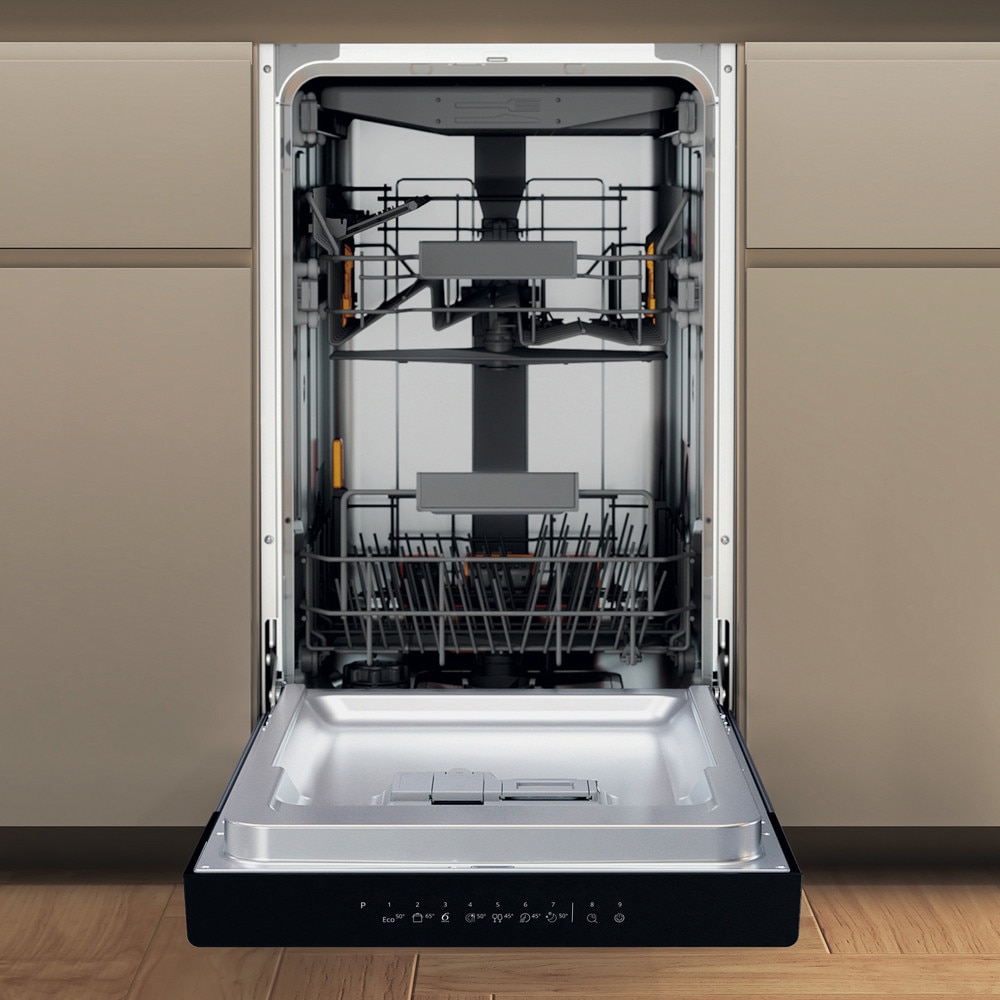 Masina de spalat vase incorporabila WHIRLPOOL WH6UC11BS7A0X, 6th Sense, 11 seturi, 9 programe, 45 cm, Clasa C, inox