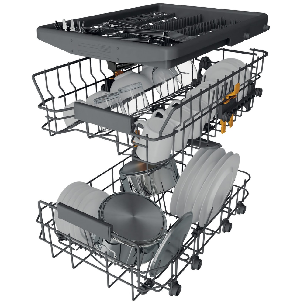 Masina de spalat vase incorporabila WHIRLPOOL WH6UC11BS7A0X, 6th Sense, 11 seturi, 9 programe, 45 cm, Clasa C, inox
