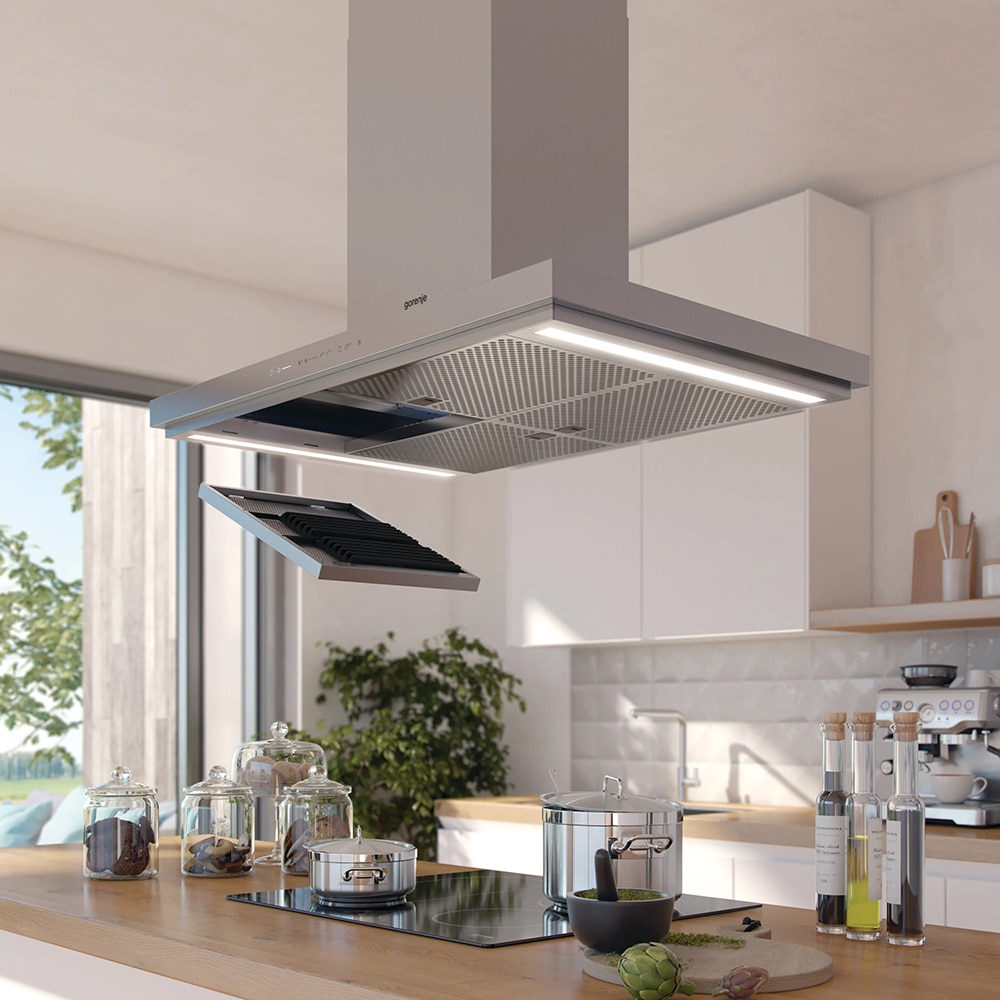 Hota decorativa GORENJE WHT643E4XBG, 1 motor, 650 m3/h, L 60 cm, inox