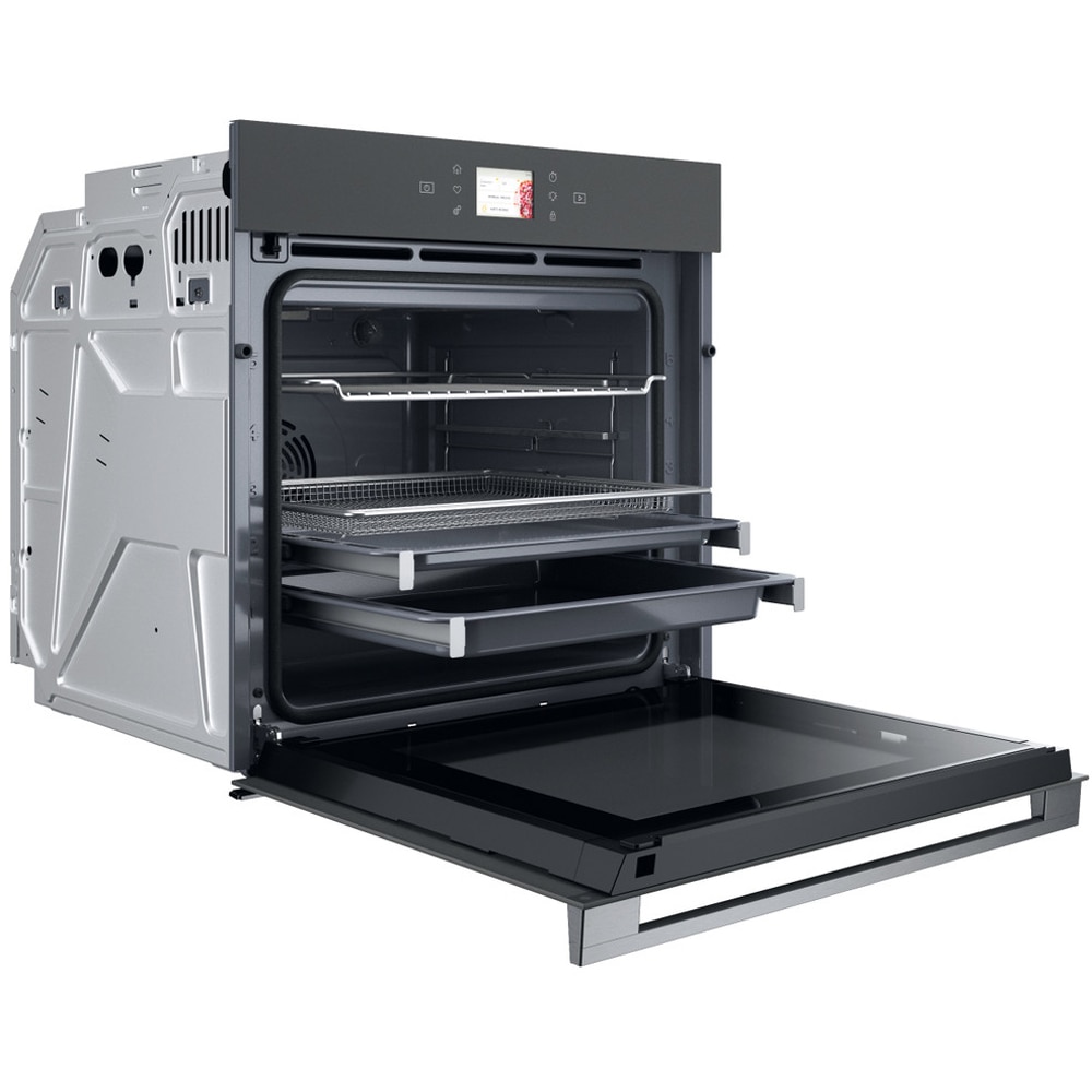Cuptor incorporabil WHIRLPOOL WOI118PT2SSMA, Electric, Autocuratare pirolitica + hidrolitica, 73 l, Clasa A+, 6th Sense, gri mat