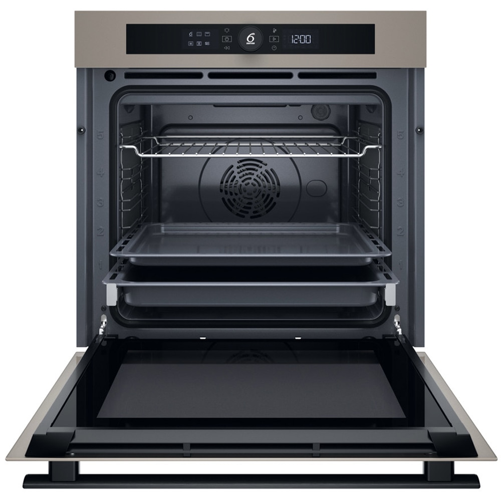 Cuptor incorporabil WHIRLPOOL WOI4S8CM1SEA, Electric, Autocuratare catalitica, 73 l, Clasa A+, 6th Sense, bej