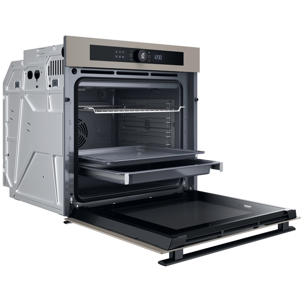Cuptor incorporabil WHIRLPOOL WOI4S8CM1SEA, Electric, Autocuratare catalitica, 73 l, Clasa A+, 6th Sense, bej