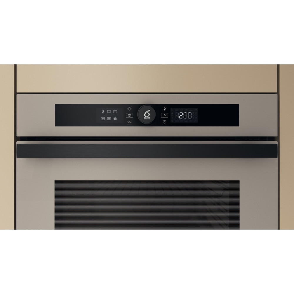 Cuptor incorporabil WHIRLPOOL WOI4S8CM1SEA, Electric, Autocuratare catalitica, 73 l, Clasa A+, 6th Sense, bej