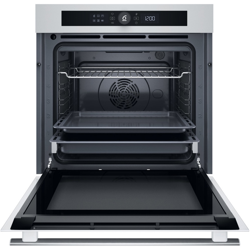 Cuptor incorporabil WHIRLPOOL WOI4S8CM1SWA, Electric, Autocuratare catalitica, 73 l, Clasa A+, 6th Sense, alb