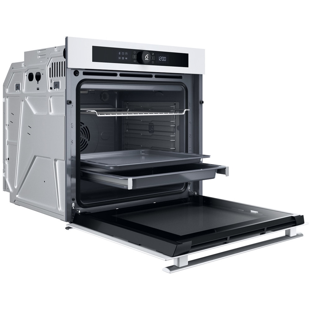 Cuptor incorporabil WHIRLPOOL WOI4S8CM1SWA, Electric, Autocuratare catalitica, 73 l, Clasa A+, 6th Sense, alb
