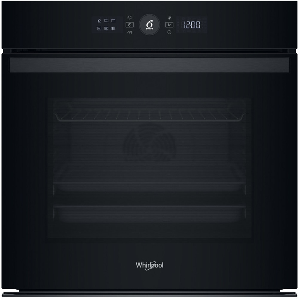 Cuptor incorporabil WHIRLPOOL WOI4S8PM2SBA, Electric, Autocuratare pirolitica + hidrolitica, 73 l, Clasa A+, 6th Sense, negru