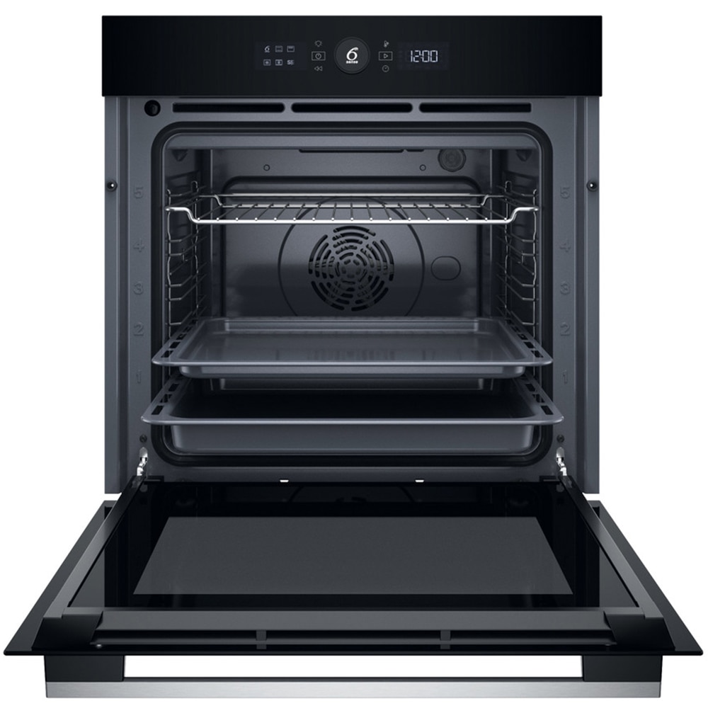 Cuptor incorporabil WHIRLPOOL WOI5S8HM0SXA, Electric, Autocuratare hidrolitica, 73 l, Clasa A+, 6th Sense, inox