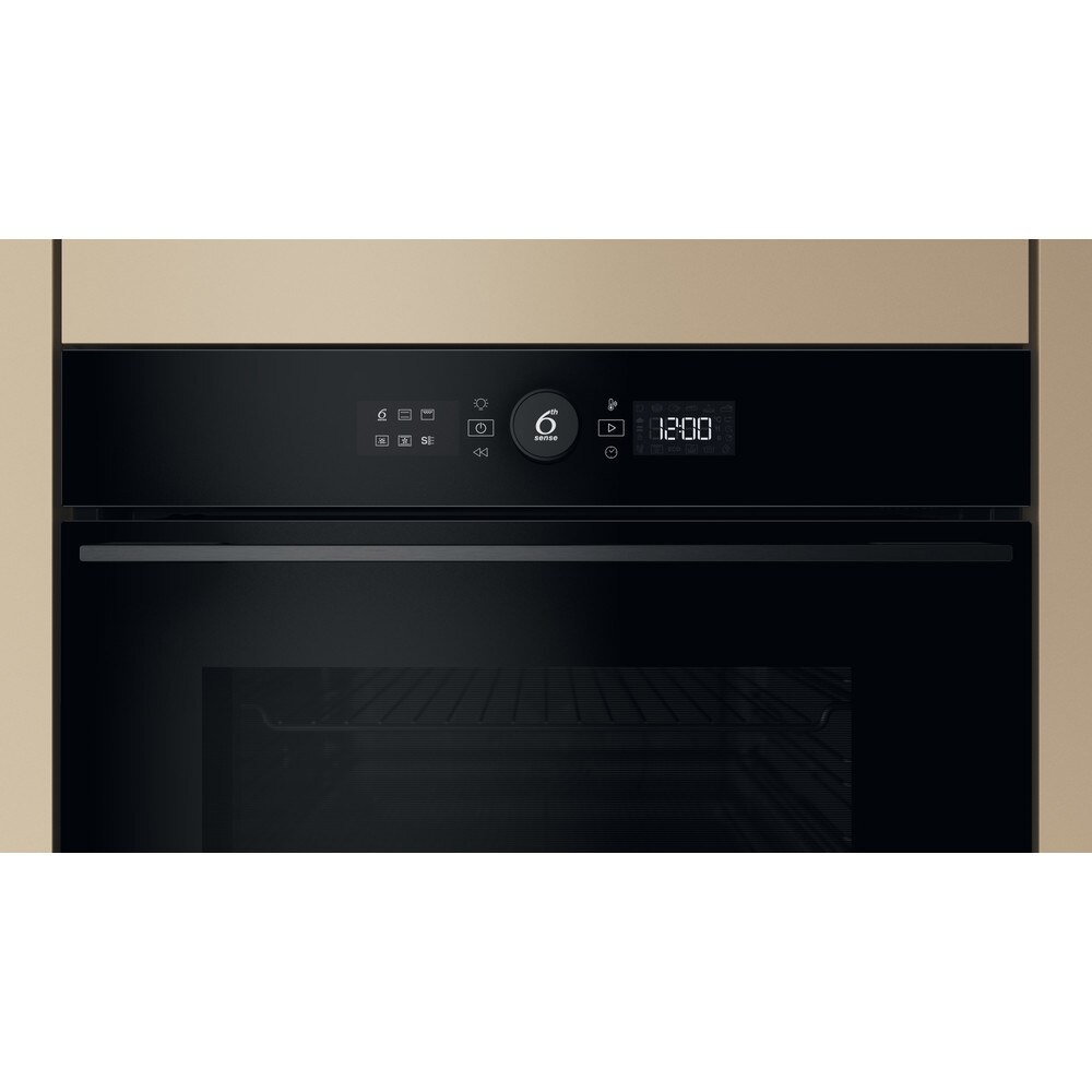 Cuptor incorporabil WHIRLPOOL WOI5S8HM1SBA, Electric, Autocuratare hidrolitica, 73 l, Clasa A+, 6th Sense, negru