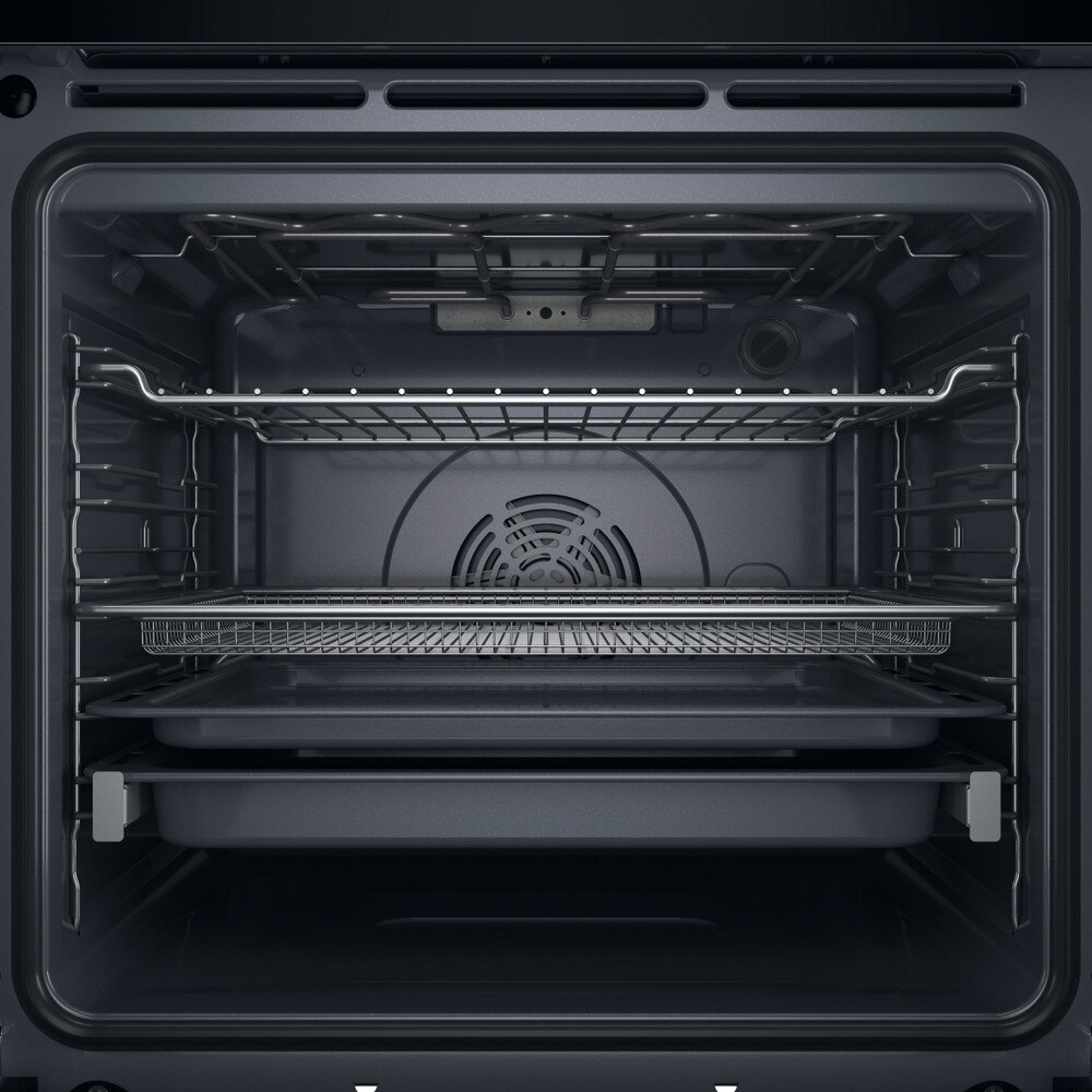 Cuptor incorporabil WHIRLPOOL WOI5S8HM1SBA, Electric, Autocuratare hidrolitica, 73 l, Clasa A+, 6th Sense, negru