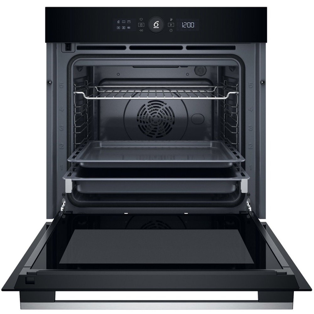 Cuptor incorporabil WHIRLPOOL WOI5S8PM1SXA, Electric, Autocuratare pirolitica + hidrolitica, 73 l, Clasa A+, 6th Sense, inox