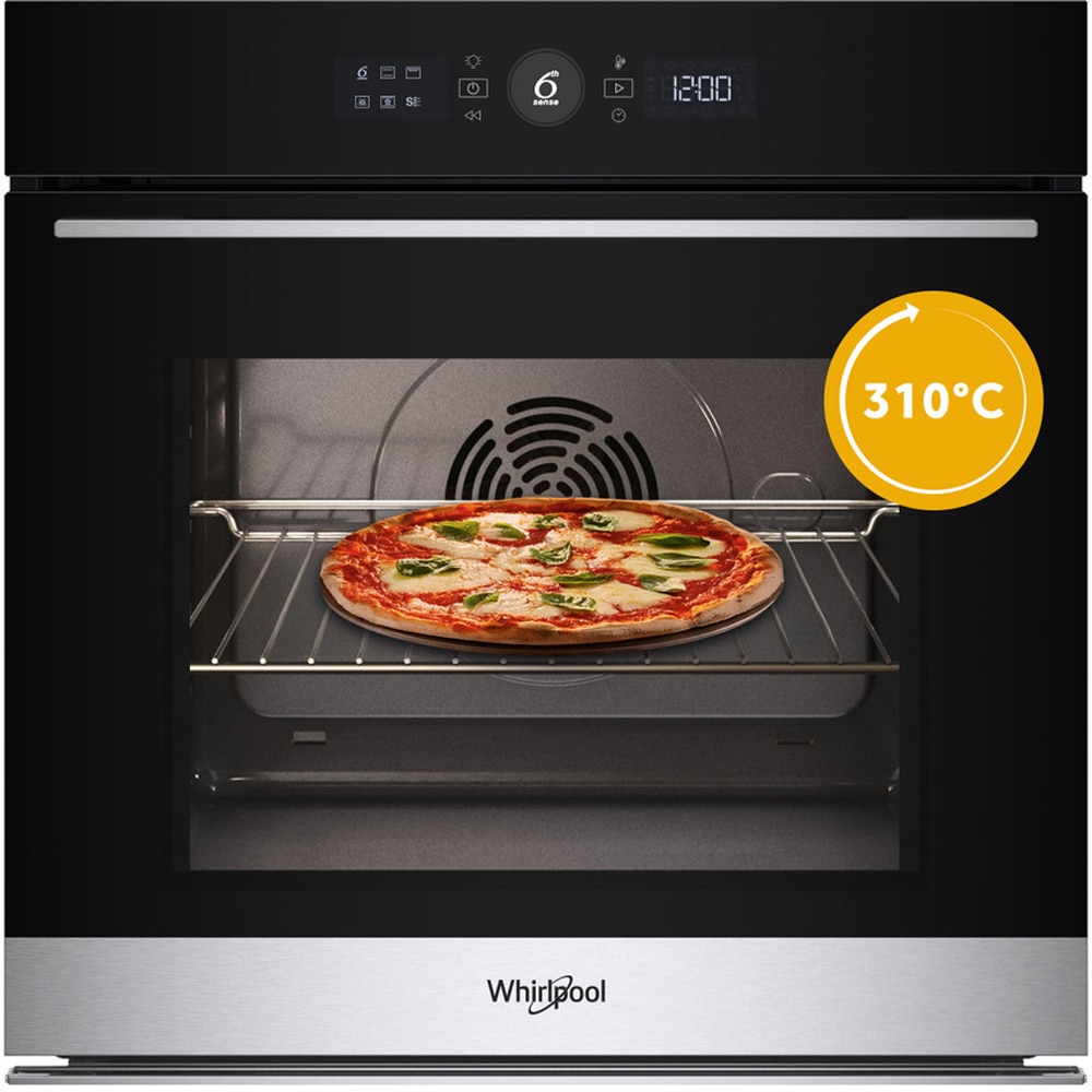Cuptor incorporabil WHIRLPOOL WOI5S8PM1SXA, Electric, Autocuratare pirolitica + hidrolitica, 73 l, Clasa A+, 6th Sense, inox