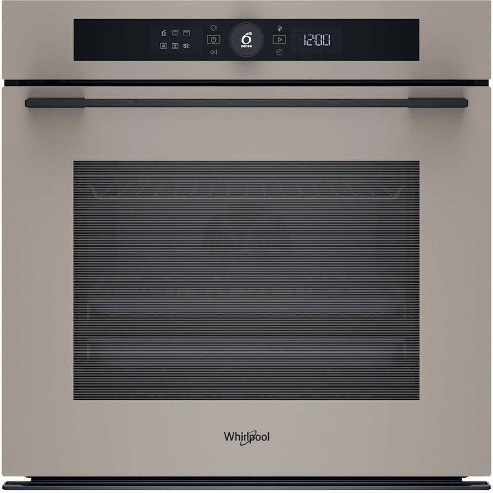 Cuptor incorporabil WHIRLPOOL WOI5S8PM2SEA, Electric, Autocuratare pirolitica + hidrolitica, 73 l, Clasa A+, 6th Sense, bej