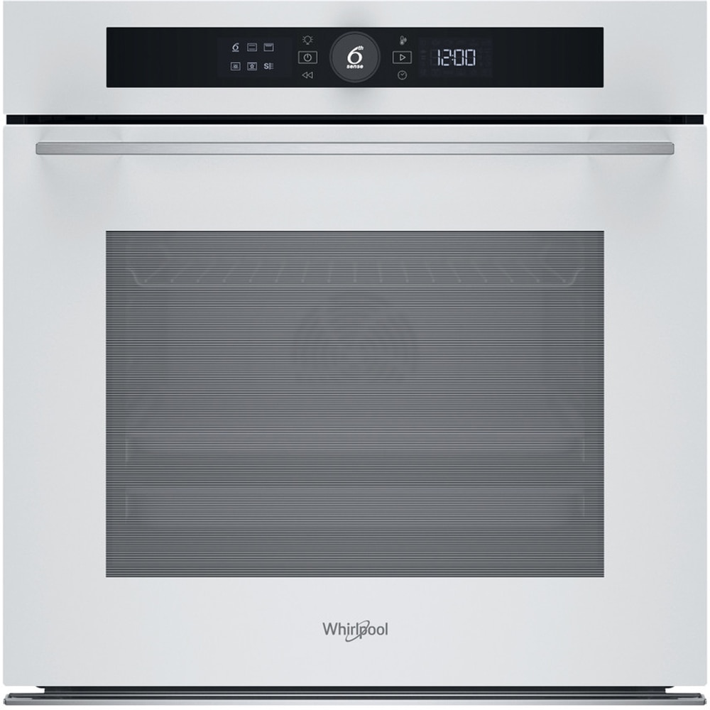 Cuptor incorporabil WHIRLPOOL WOI5S8PM2SWA, Electric, Autocuratare pirolitica + hidrolitica, 73 l, Clasa A+, 6th Sense, alb