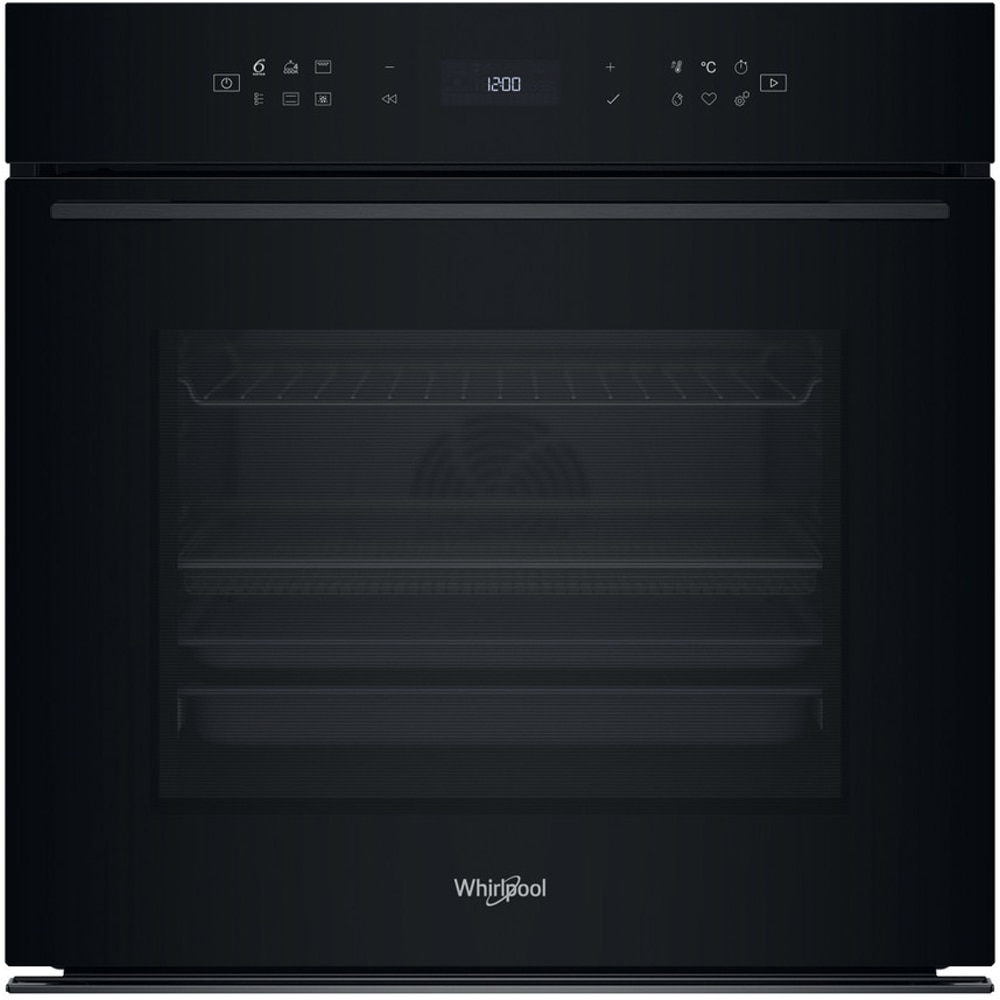 Cuptor incorporabil WHIRLPOOL WOI78HT1SBA, Electric, Autocuratare hidrolitica, 73 l, Clasa A+, 6th Sense, negru
