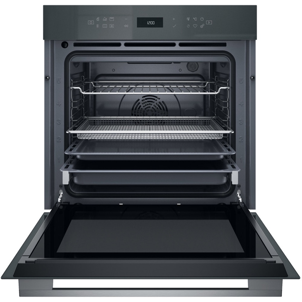 Cuptor incorporabil WHIRLPOOL WOI78HT1SSGA, Electric, Autocuratare hidrolitica, 73 l, Clasa A+, 6th Sense, gri lucios