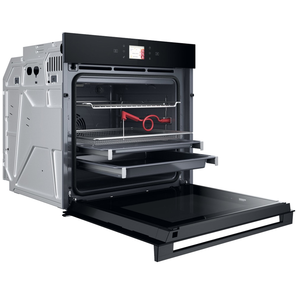 Cuptor incorporabil WHIRLPOOL WOI98MPT2SBA, Electric, Autocuratare pirolitica + hidrolitica, 73 l, Clasa A+, 6th Sense, negru