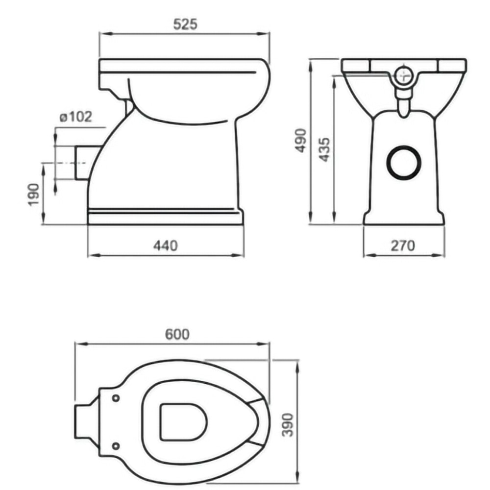 Vas WC pentru persoane cu dizabilitati ROCA Fayans B-Libero WQ8B154H000010, ceramica, 39 x 60 x 49 cm, alb