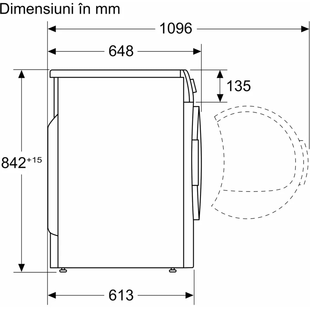 Uscator de rufe BOSCH WQG14501BY, Condensare si pompa de caldura, 9 kg, 14 programe, Clasa D, alb