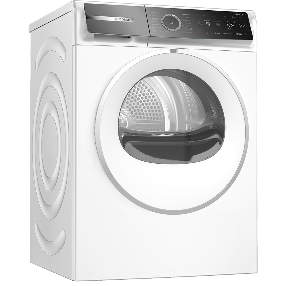 Uscator de rufe BOSCH WRB247CEBY, Condensare si pompa de caldura, 9 kg, 14 programe, Clasa A, alb