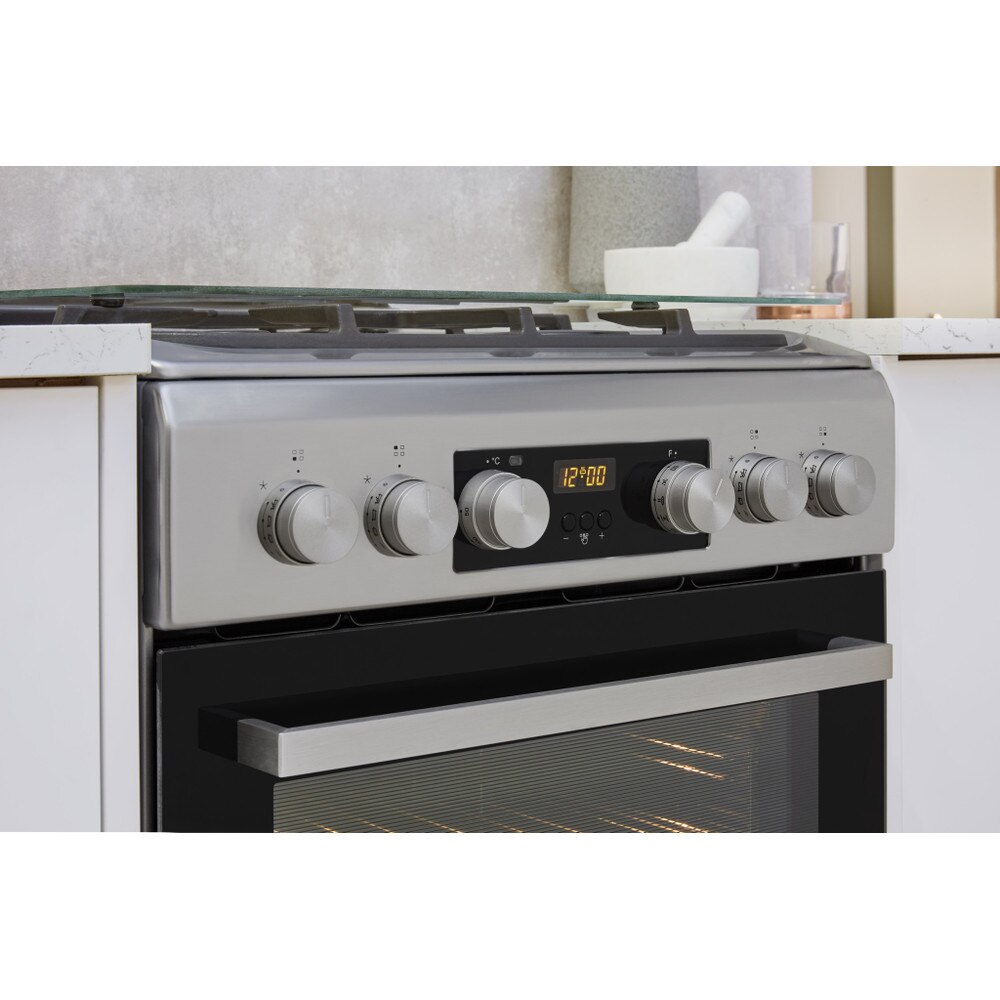 Aragaz WHIRLPOOL WS5G8CHX/E/1, 4 arzatoare, Gaz + Electric, L 50 cm, Grill, inox