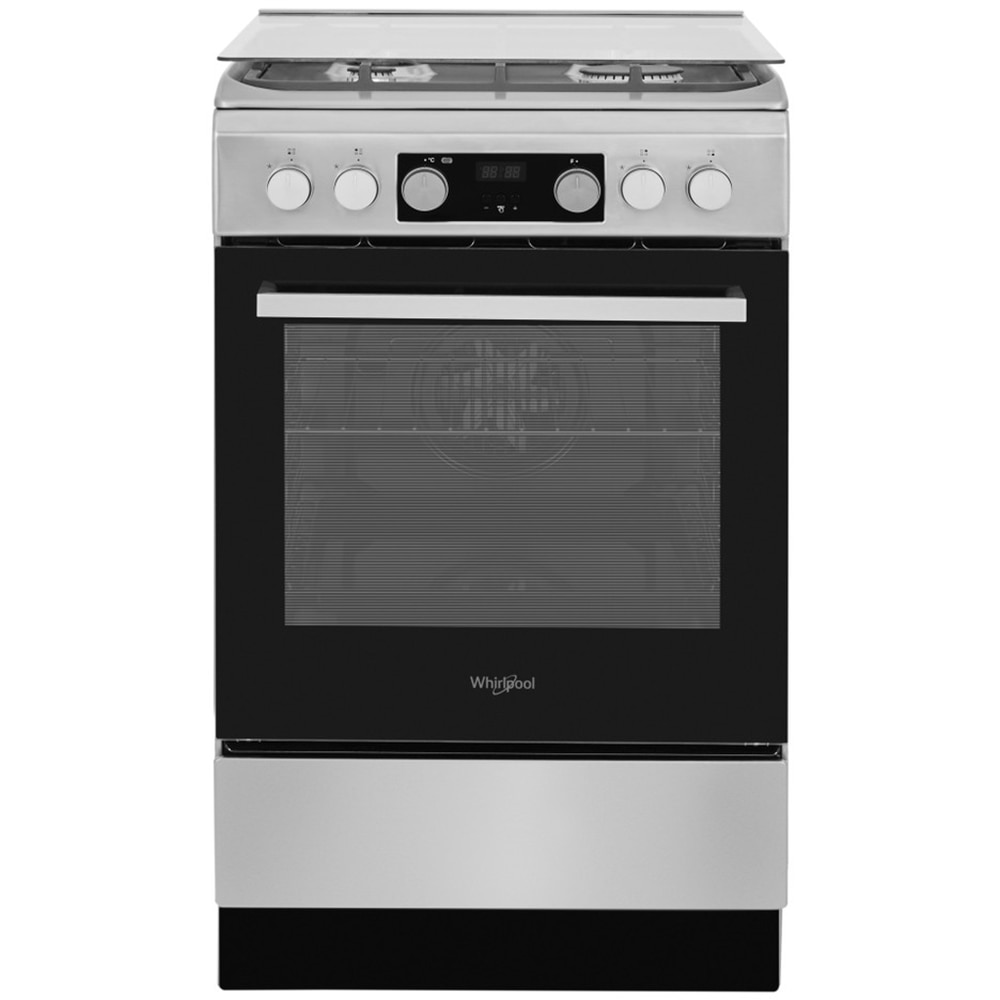 Aragaz WHIRLPOOL WS5G8CHX/E/1, 4 arzatoare, Gaz + Electric, L 50 cm, Grill, inox