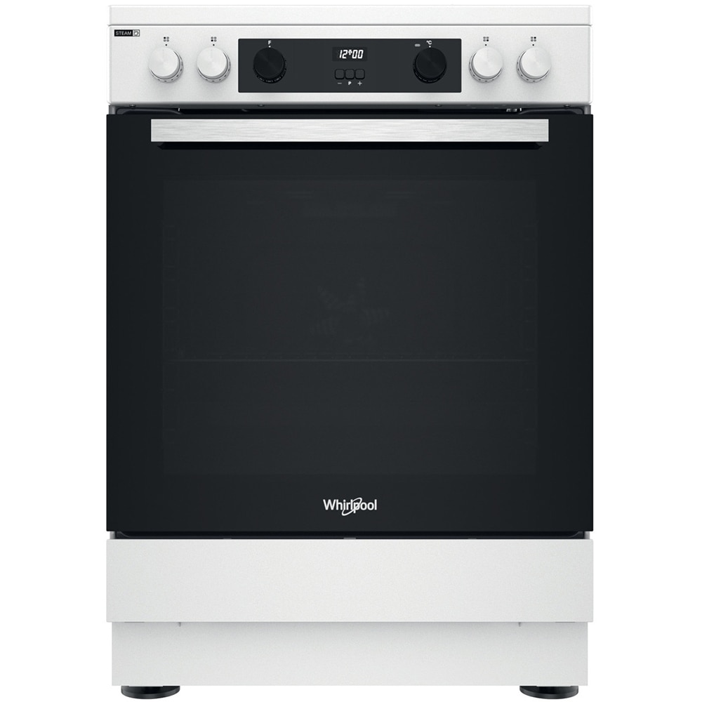Aragaz WHIRLPOOL WS68G8CHW/E/1, 4 arzatoare, Gaz + Electric, L 60 cm, Grill, alb