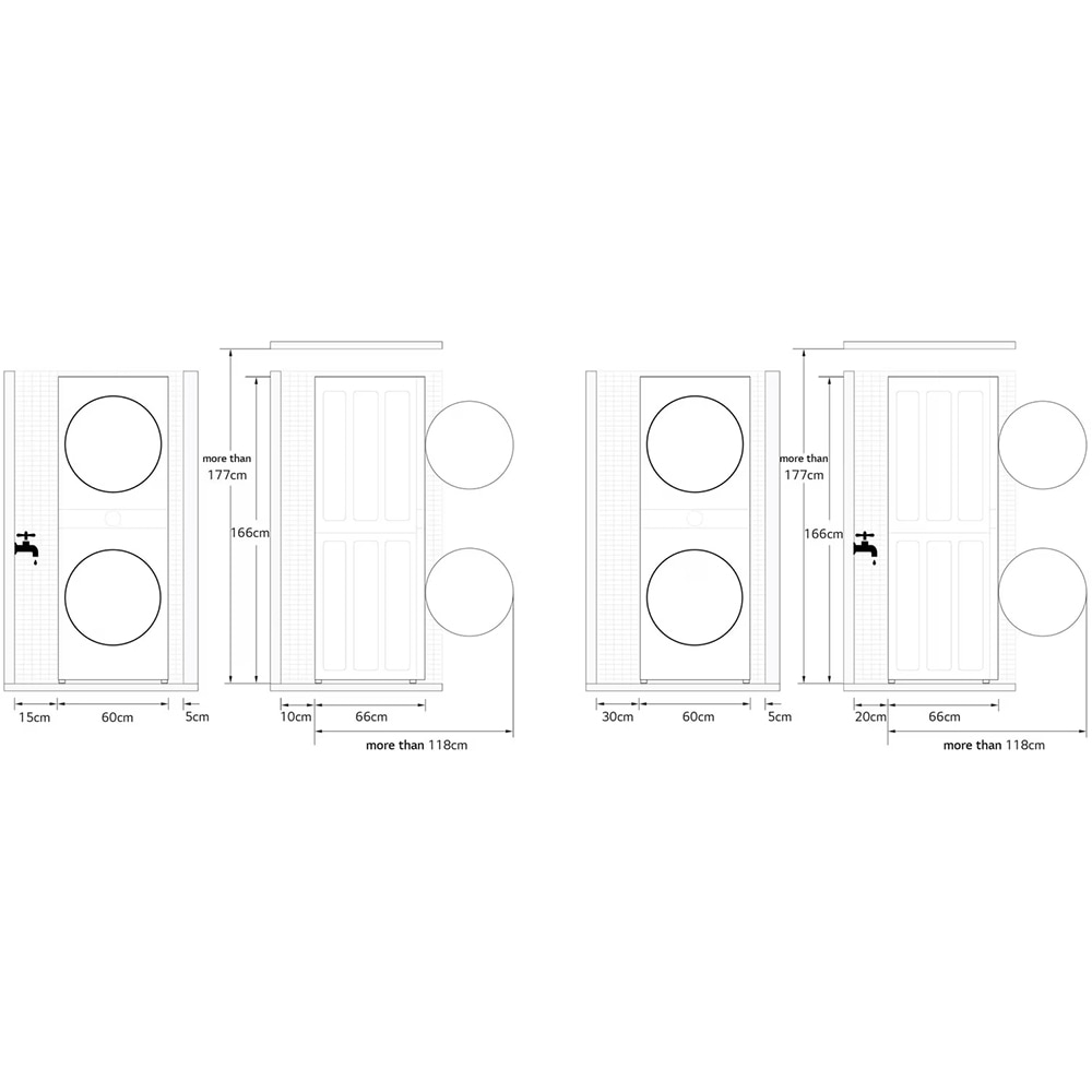 Masina de spalat rufe frontala cu uscator LG WashTower WT1210WWF, 12/10 kg, 1400 rpm, Clasa A/C, Wi-Fi, alb