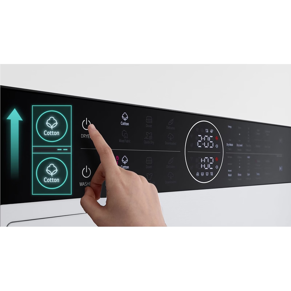 Masina de spalat rufe frontala cu uscator LG WashTower WT1210WWF, 12/10 kg, 1400 rpm, Clasa A/C, Wi-Fi, alb